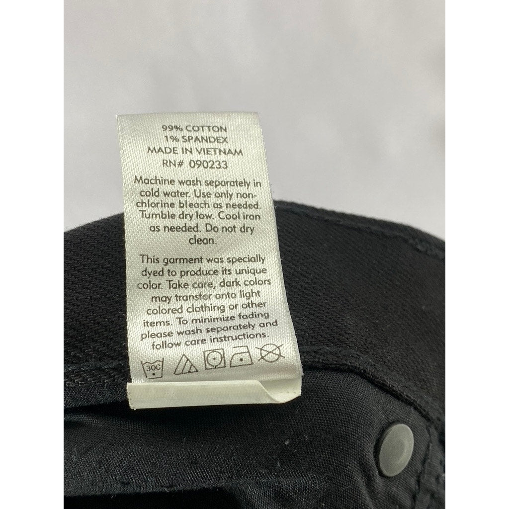 PACSUN Men’s Solid Black Stacked Skinny Raw-Hem Denim Jean SZ 30X30