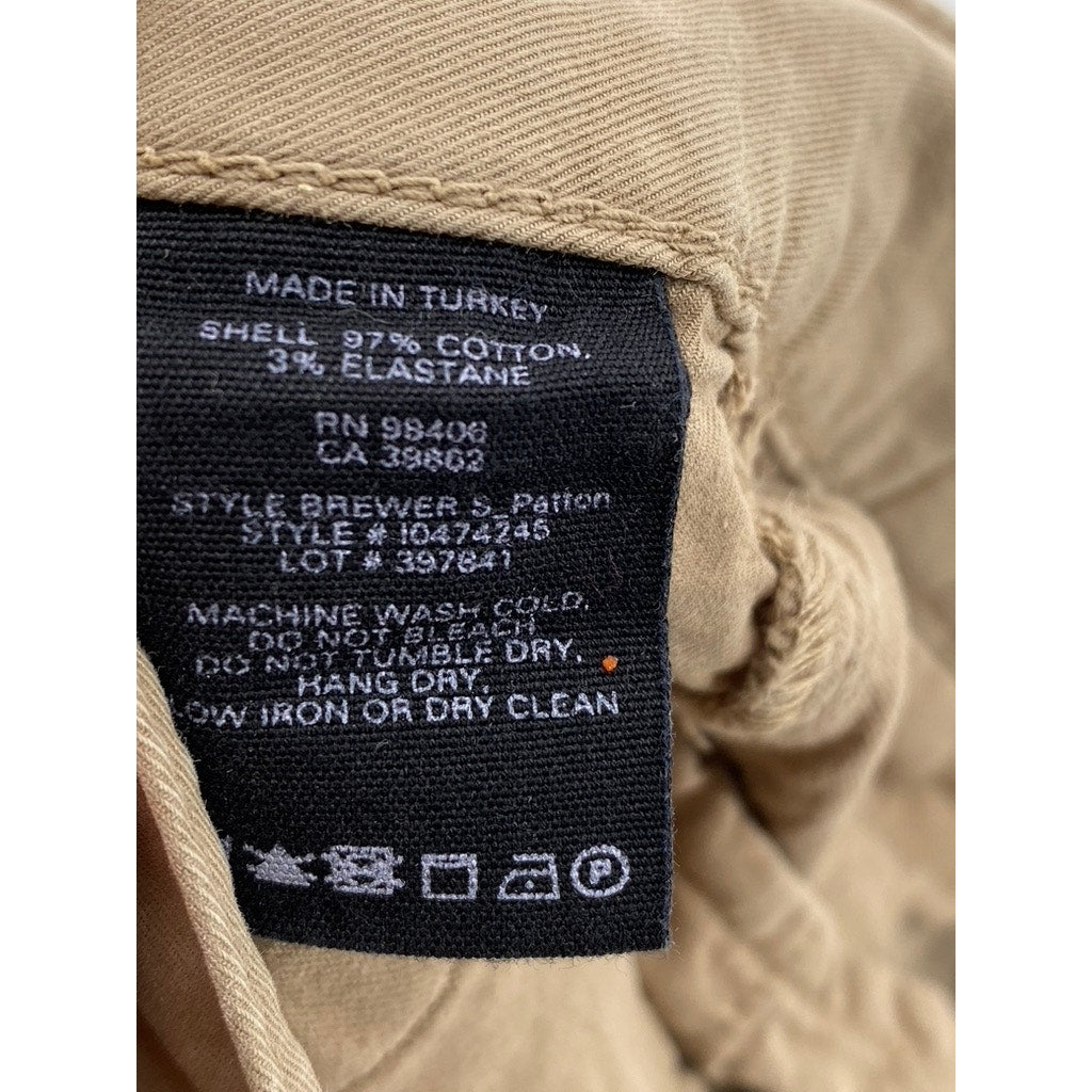 THEORY Men's Tan Brewer Patton Regular-Fit Chino Shorts SZ 34