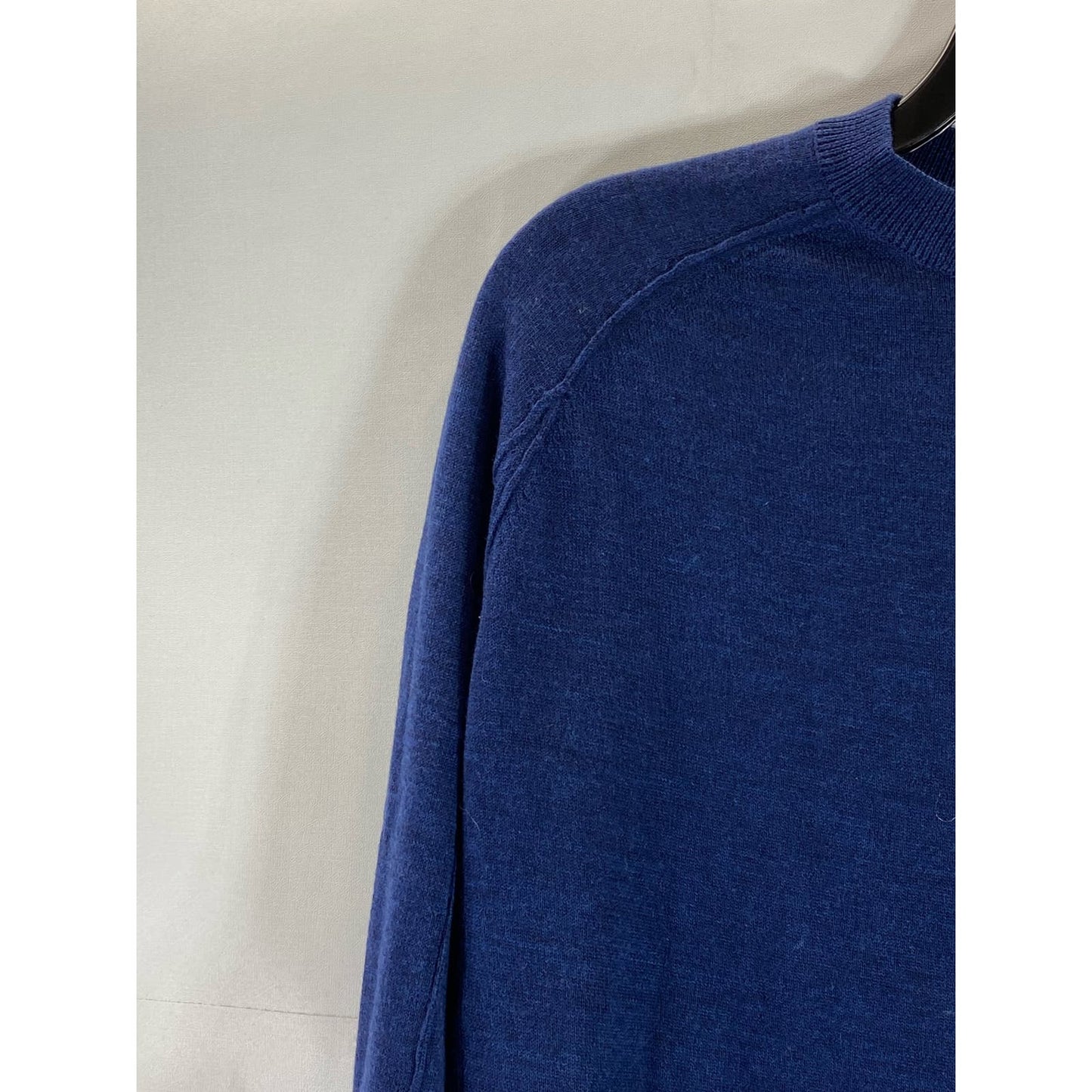 GODMAN BRAND Men's Dark Blue Crewneck Extra-Fine Merino Pullover Sweater SZ M