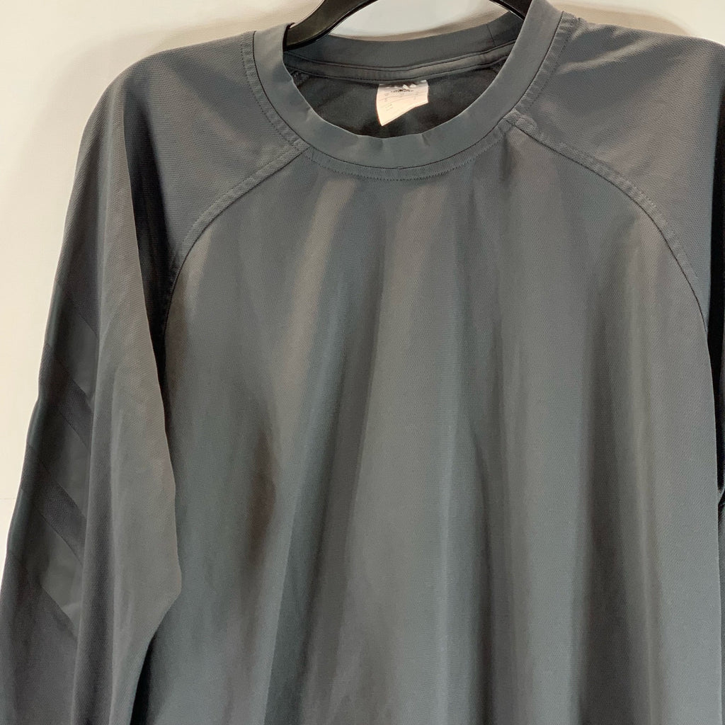 ADIDAS Men's Gray Crewneck Climalite Long Sleeve Active T-Shirt SZ M