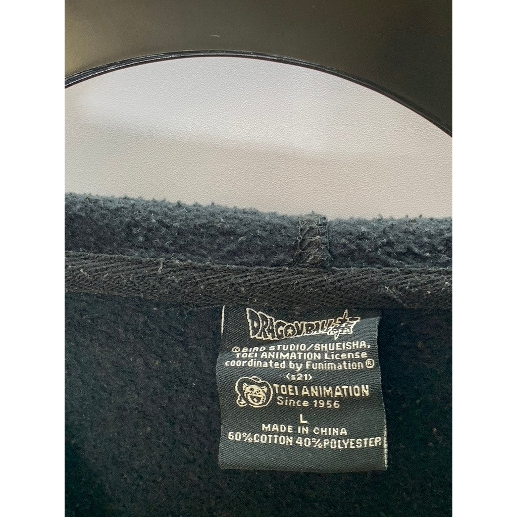 DRAGON BALLZ Men's Black Goku Super Saiyan Graphic Pullover Hoodie SZ L