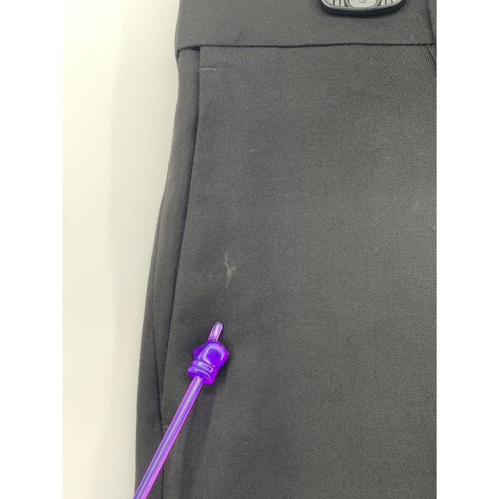 SAVANE Men's Black Solid Straight Flat Front Pants SZ 34X30