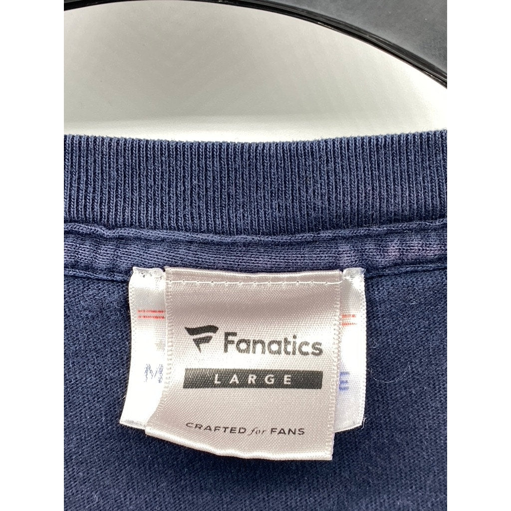 FANATICS Men's Navy-White New York Yankees Crewneck Short Sleeve T-Shirt SZ L