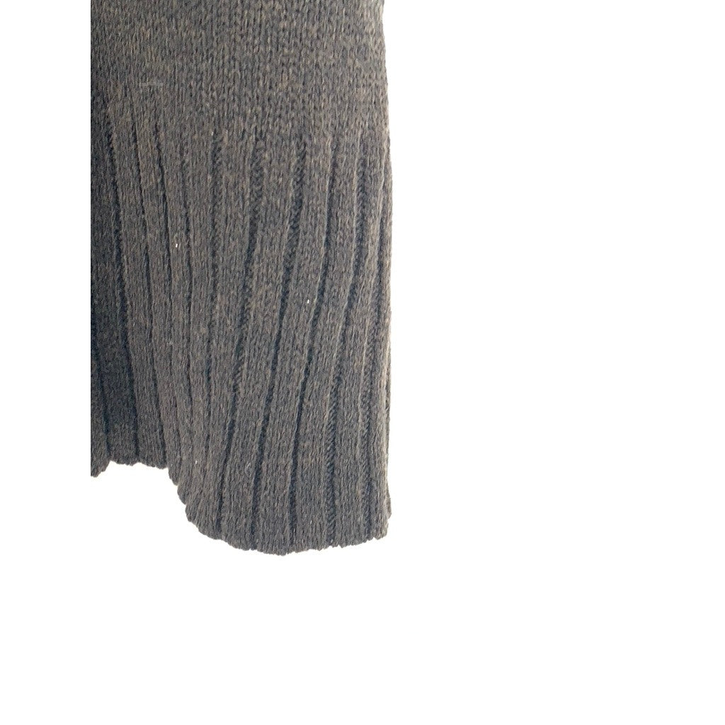 SYBILLA Women's Black V-Neck Cable-Knit Sleeveless Sweater Vest SZ M