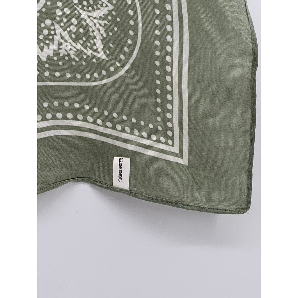 UNBRANDED Women's Green Paisley Printed Lightweight Scarf