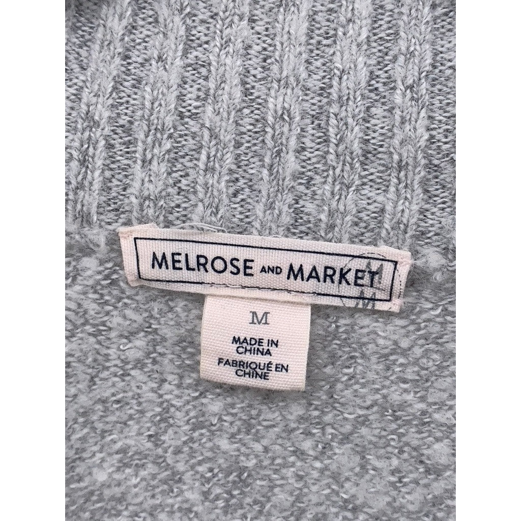 MELROSE AND MARKET Women's Gray Crewneck Long Sleeve Sweater SZ M