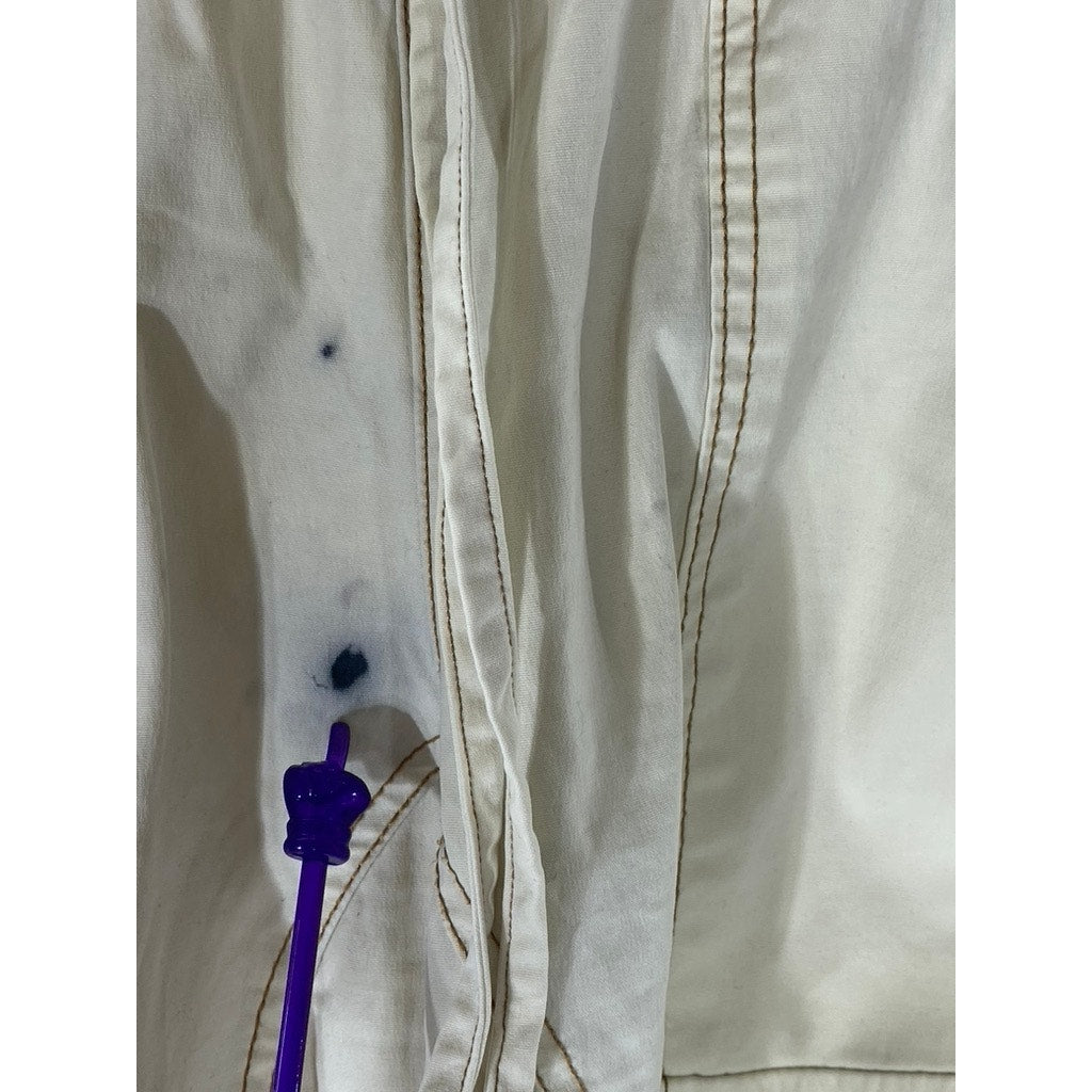 ZARA Women's Beige Elastic-Hem Drawstring  Cargo Pull-On Pant SZ 2