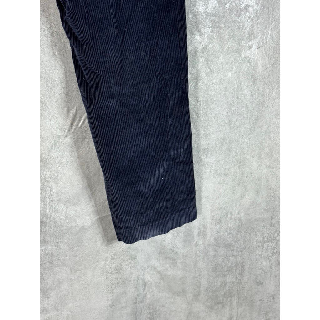 BROOKS BROTHERS Men's Navy Milano Regular-Fit Corduroy Pants SZ 36X30