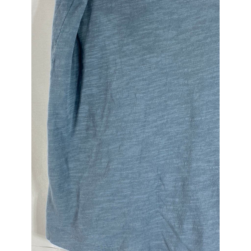 THEORY Men's Sky Blue Arlee Strato Short Sleeve Henley Shirt SZ L