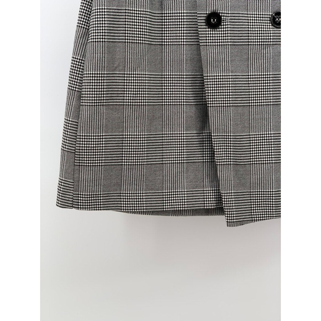 ZARA BASIC Women's Gray-Black Plaid Mini Skirt SZ XS