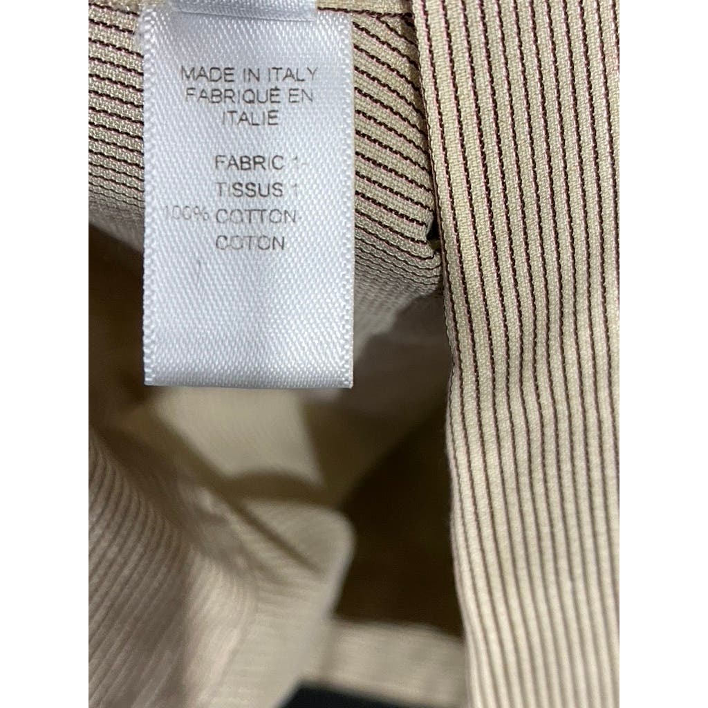 ARMANI COLLEZIONI Men's Beige Striped Button-Up Long Sleeve Dress Shirt SZ 15.5