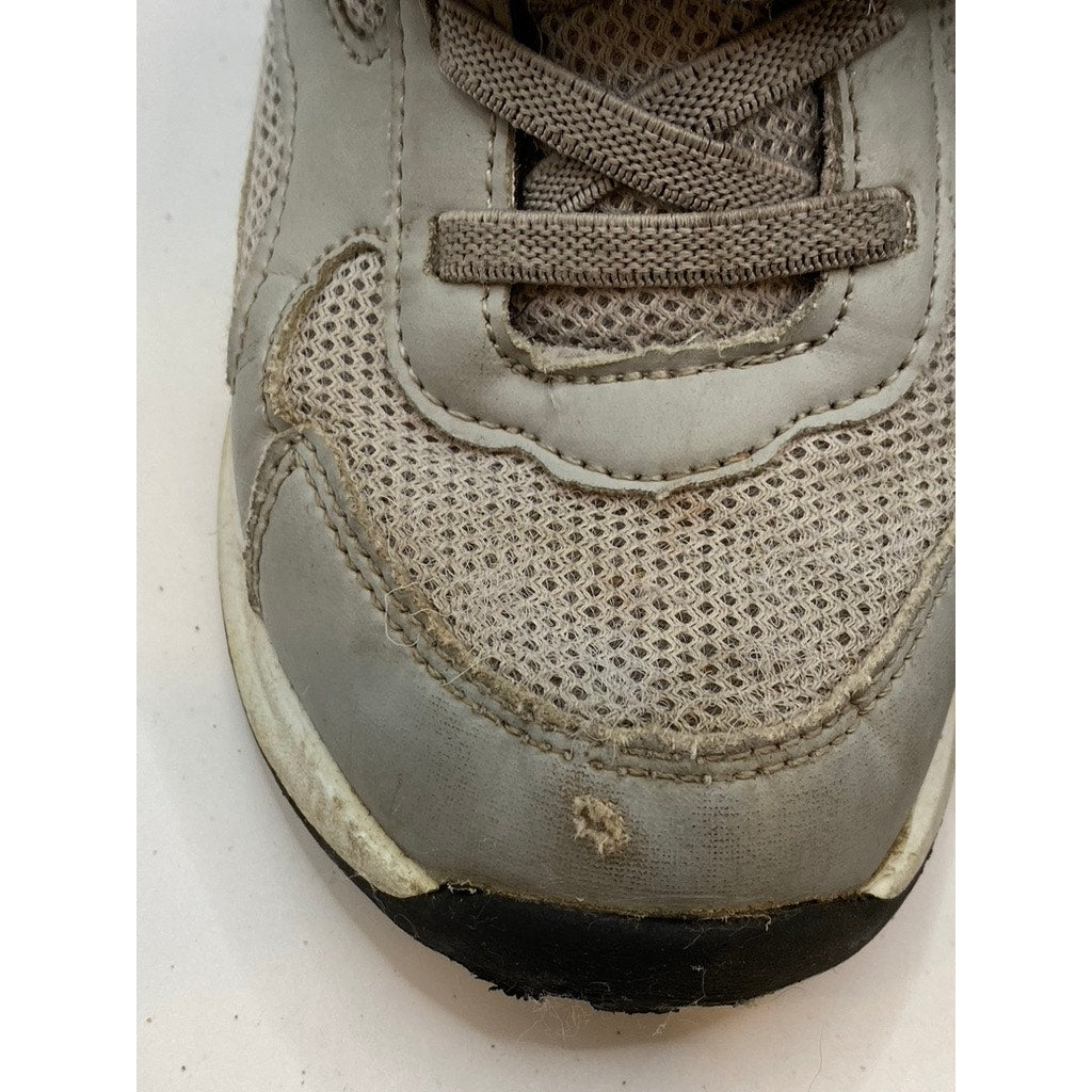 UNBRANDED Boys' Gray Mesh Lace-Up Strap Round-Toe Casual Sneakers SZ 10