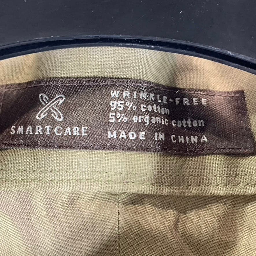 NORDSTROM Men's Khaki Traditional-Fit Smart Care Button-Up Dress Shirt SZ16.5-34