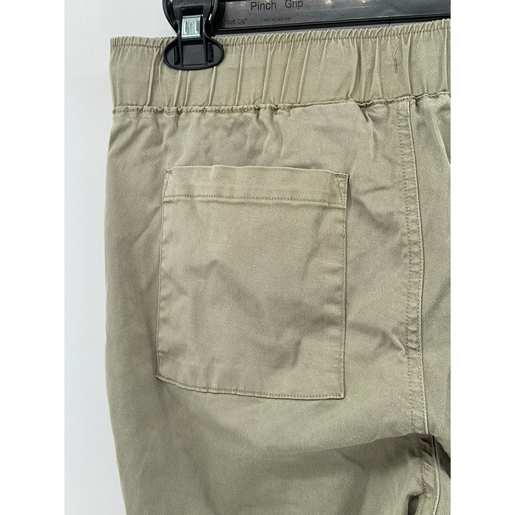 BUFFALO DAVID BITTON Women's Olive Green Drawstring Casual Joggers SZ S