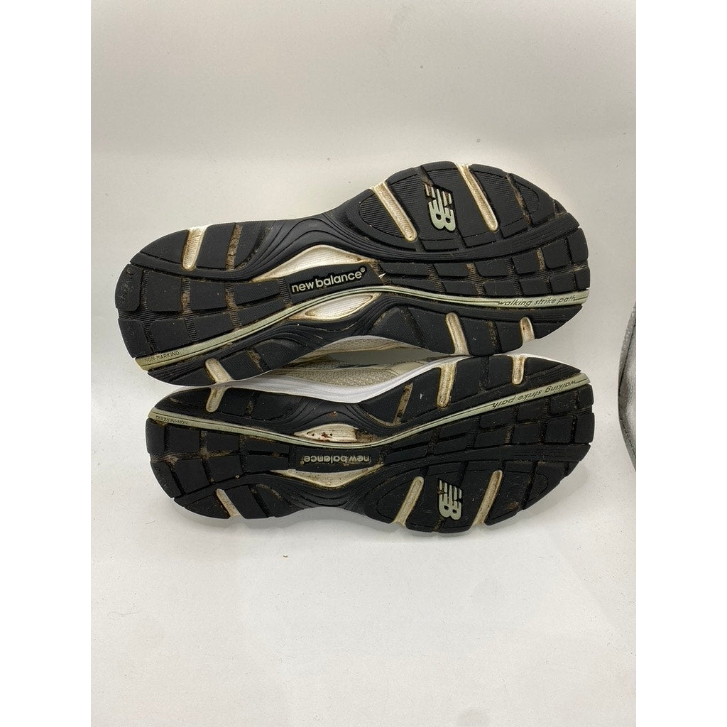 NEW BALANCE Women's White-Blue Mesh 494 Lace-Up Walking Sneakers SZ 6