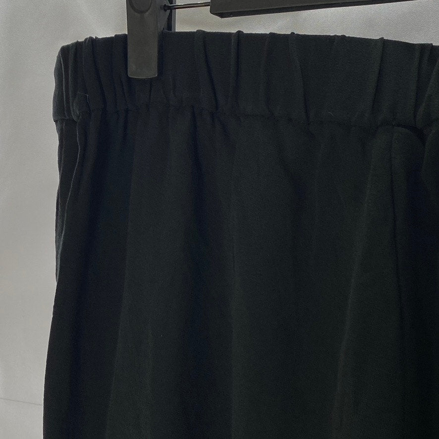 EILEEN FISHER Women's Black Solid Silk Pleated Pull-On Ankle Pant SZ S