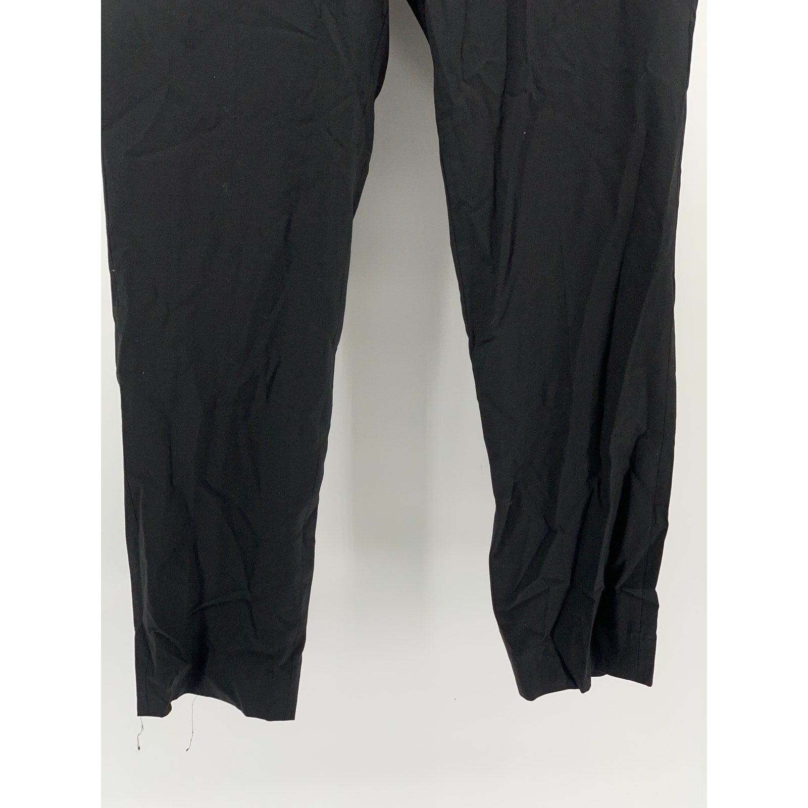 UNBRANDED Men's Black Solid Slim-Leg Regular-Fit Flat Front Pants SZ 38