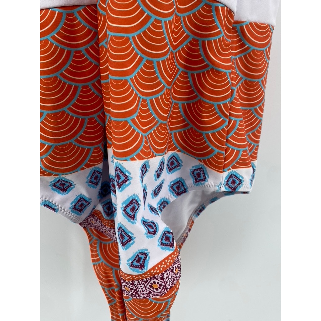 CUPSHE Women's Plus One Piece Swimsuit Geo Print Bathing Suit SZ 0X