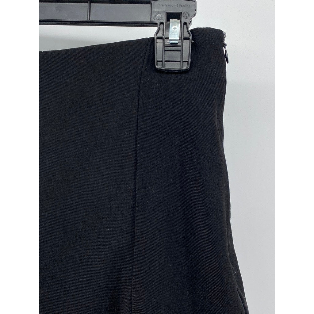 CIDER Women's Black Solid Straight Mini Skirt SZ M