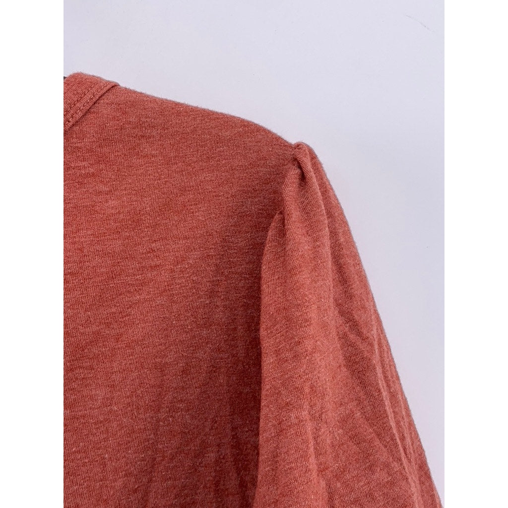 TORRID Women's Plus Burnt Orange V-Neck Classic Fit Short Sleeve Top SZ 3