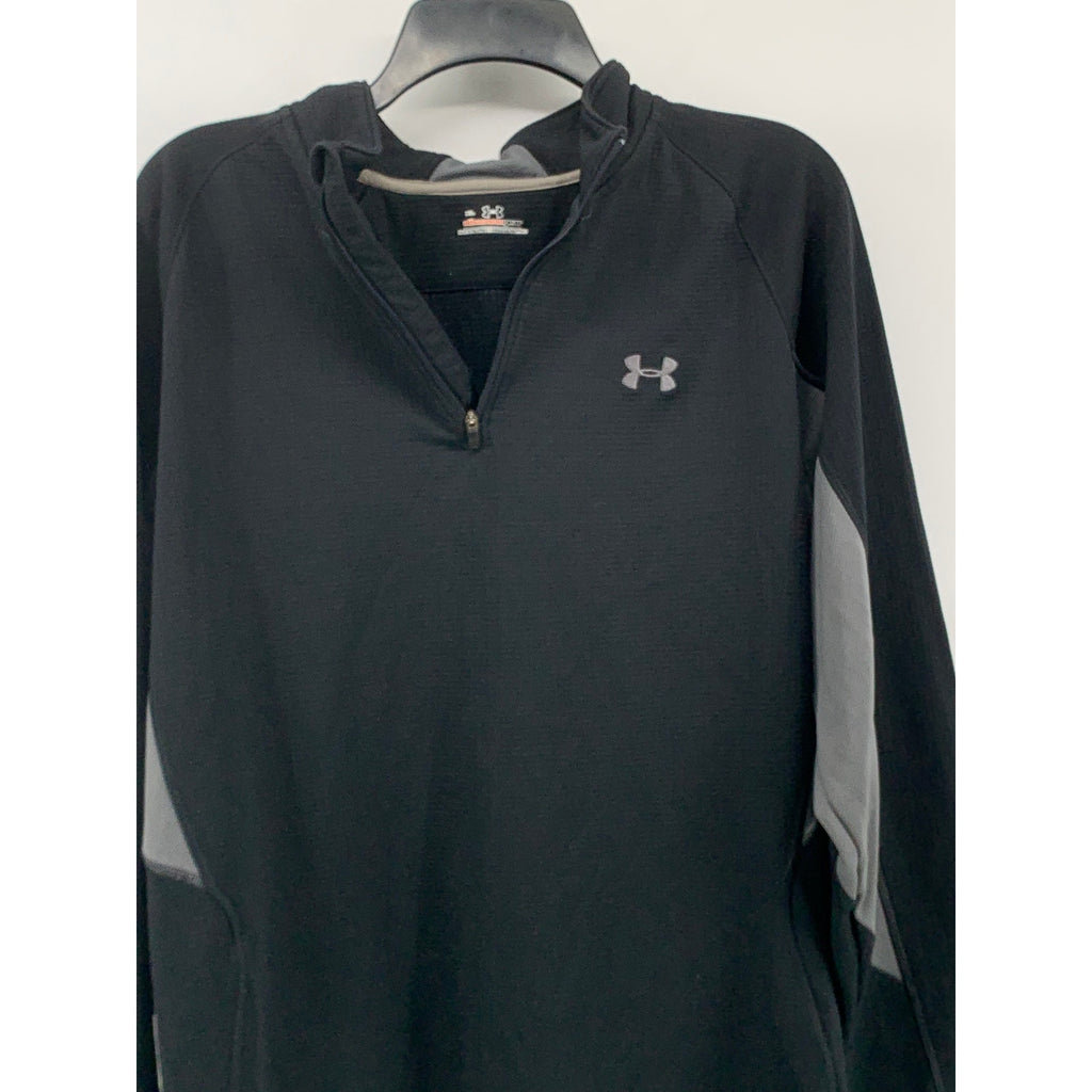 UNDER ARMOUR Men’s Black-Gray Half-Zip Long Sleeve All Season Gear Shirt SZ XL