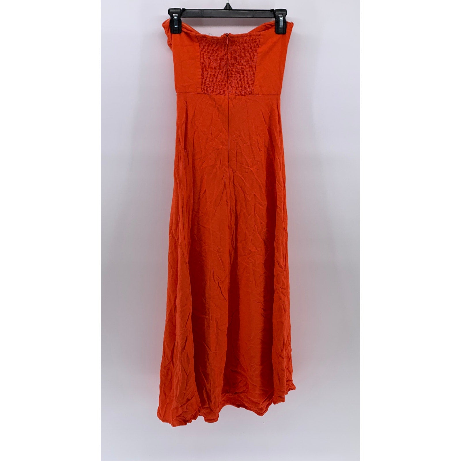 PINK DIAMOND Women's Orange Twist-Knot Cutout Strapless Maxi Dress SZ S