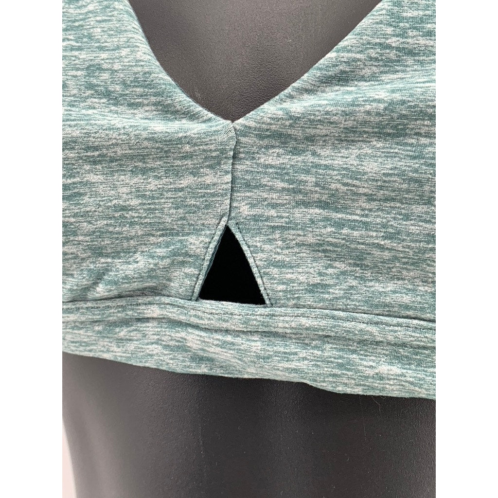 ALO YOGA Women's Heather Blue-Gray Lounge Bralette Bra SZ S