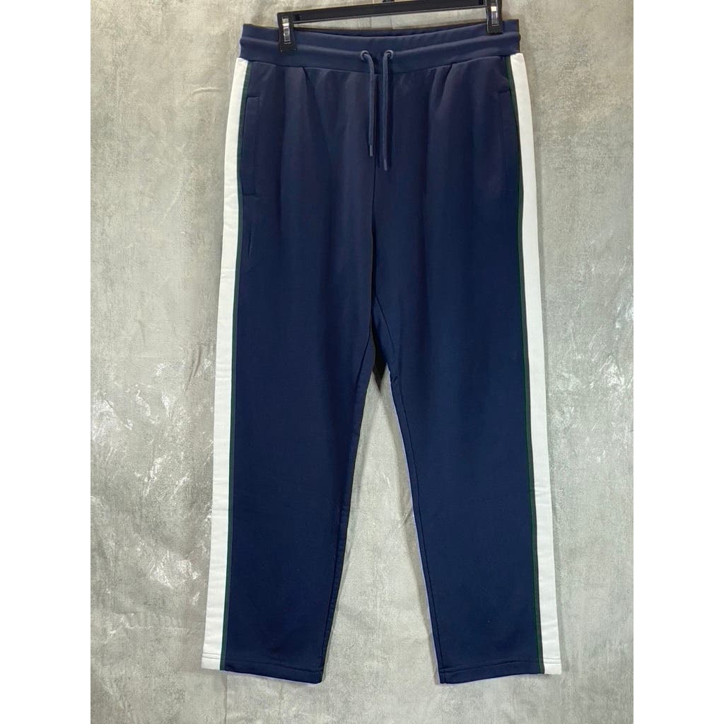 ZARA Men's Navy/White Striped Drawstring Pull-On Sweatpants SZ XL