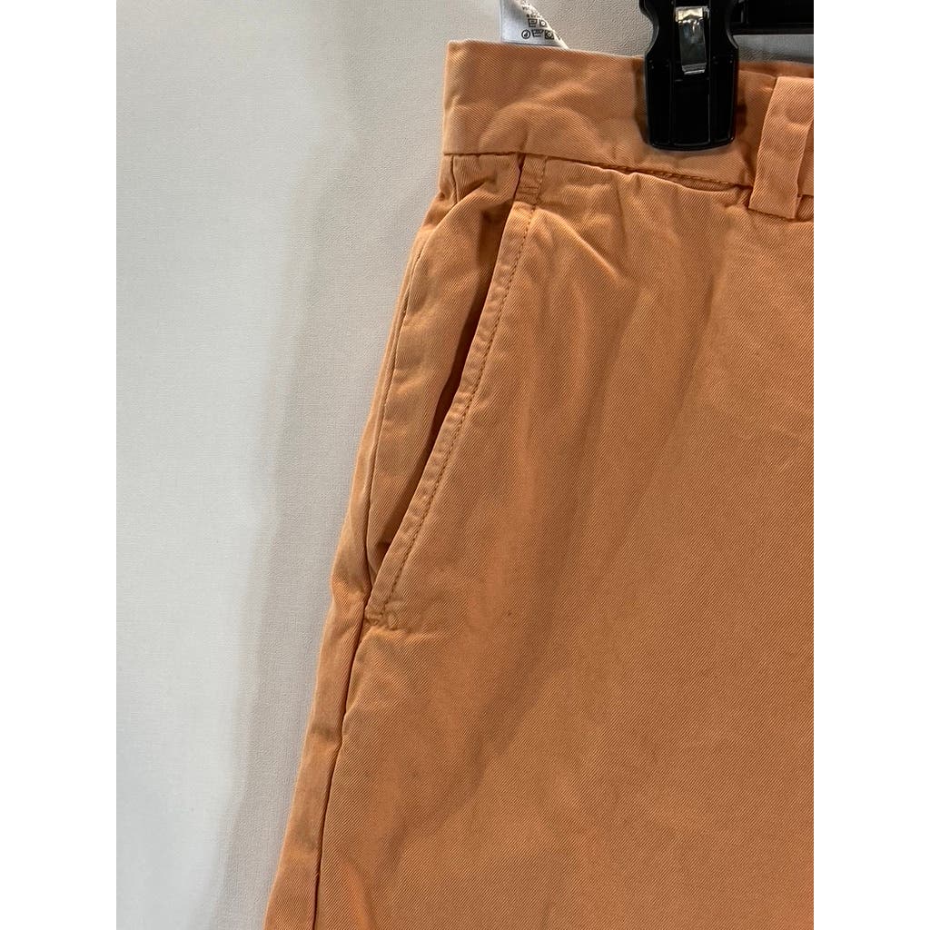 BROOKS BROTHERS Men's Orange Cotton Flat Front Bermuda Shorts SZ 33