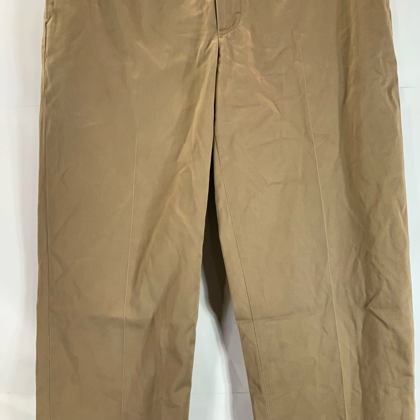 L.L.BEAN Men's Tan Cotton Classic-Fit Straight-Leg Chino Pant SZ 33