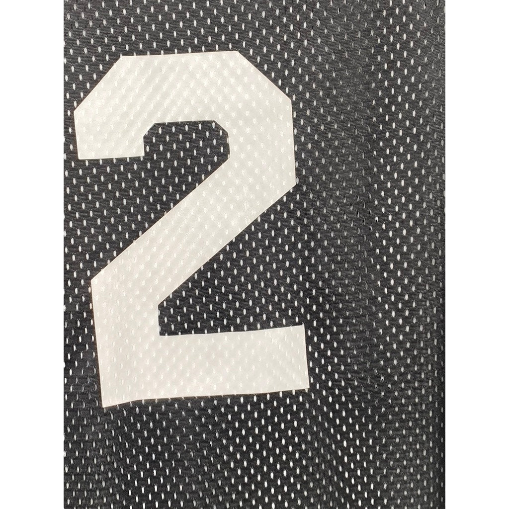 UNBRANDED Men’s Black-White Mesh Scoop-Neck Sleeveless Jersey SZ M