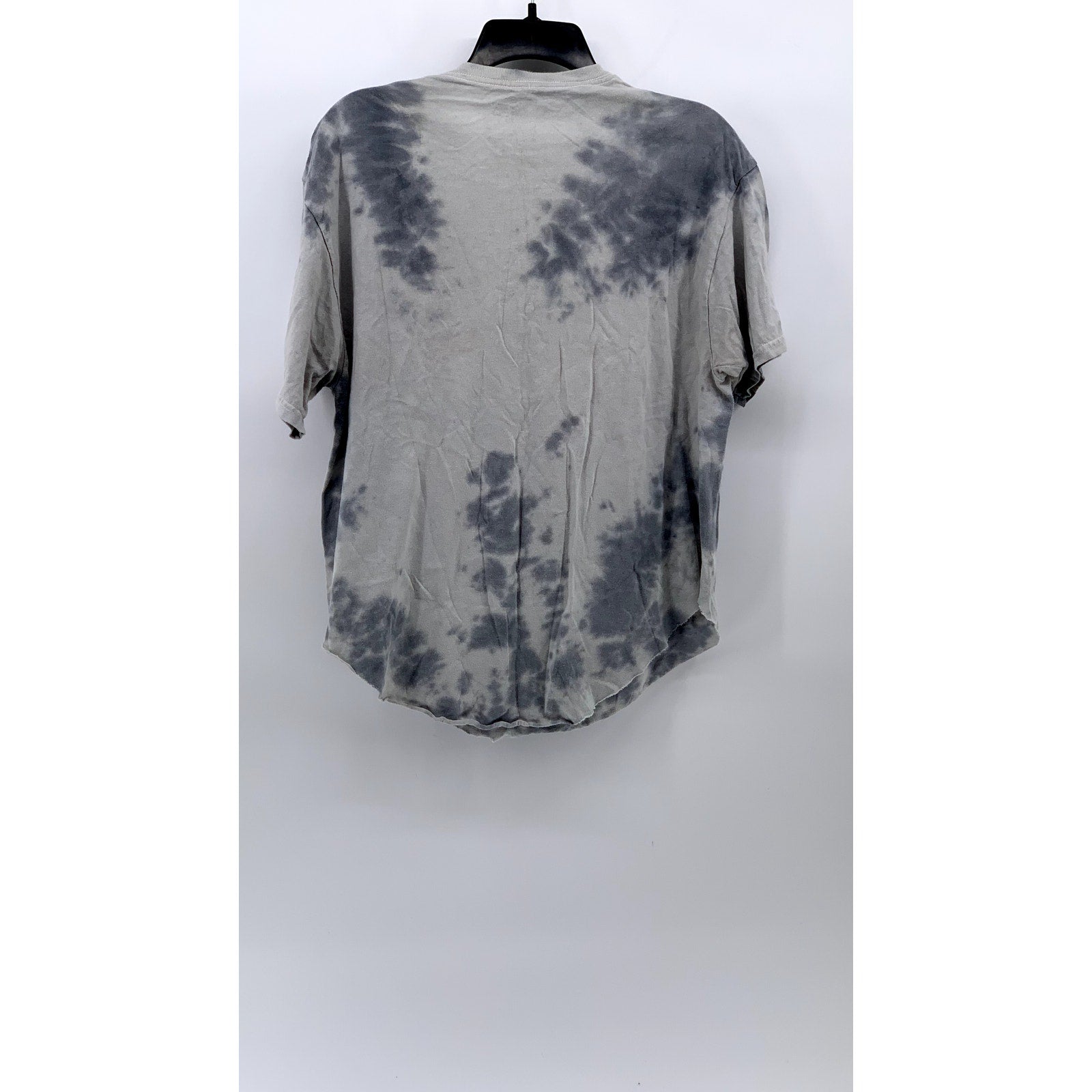 SPACE JAM Women's Gray Tie-Dye Crewneck Looney Tunes Short Sleeve Top SZ M
