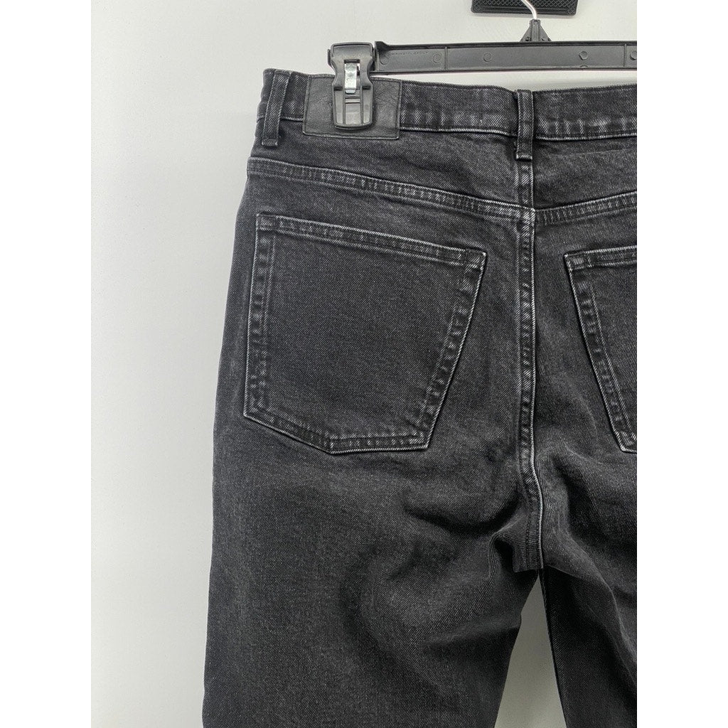 EVERLANE Women's Black Solid Denim The Way-High Slim Short Jeans SZ 28S