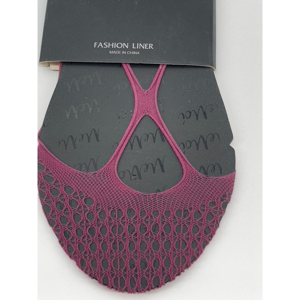 MEMOI Women's Tulipwood Mesh Criss-Cross No Show Socks SZ OS