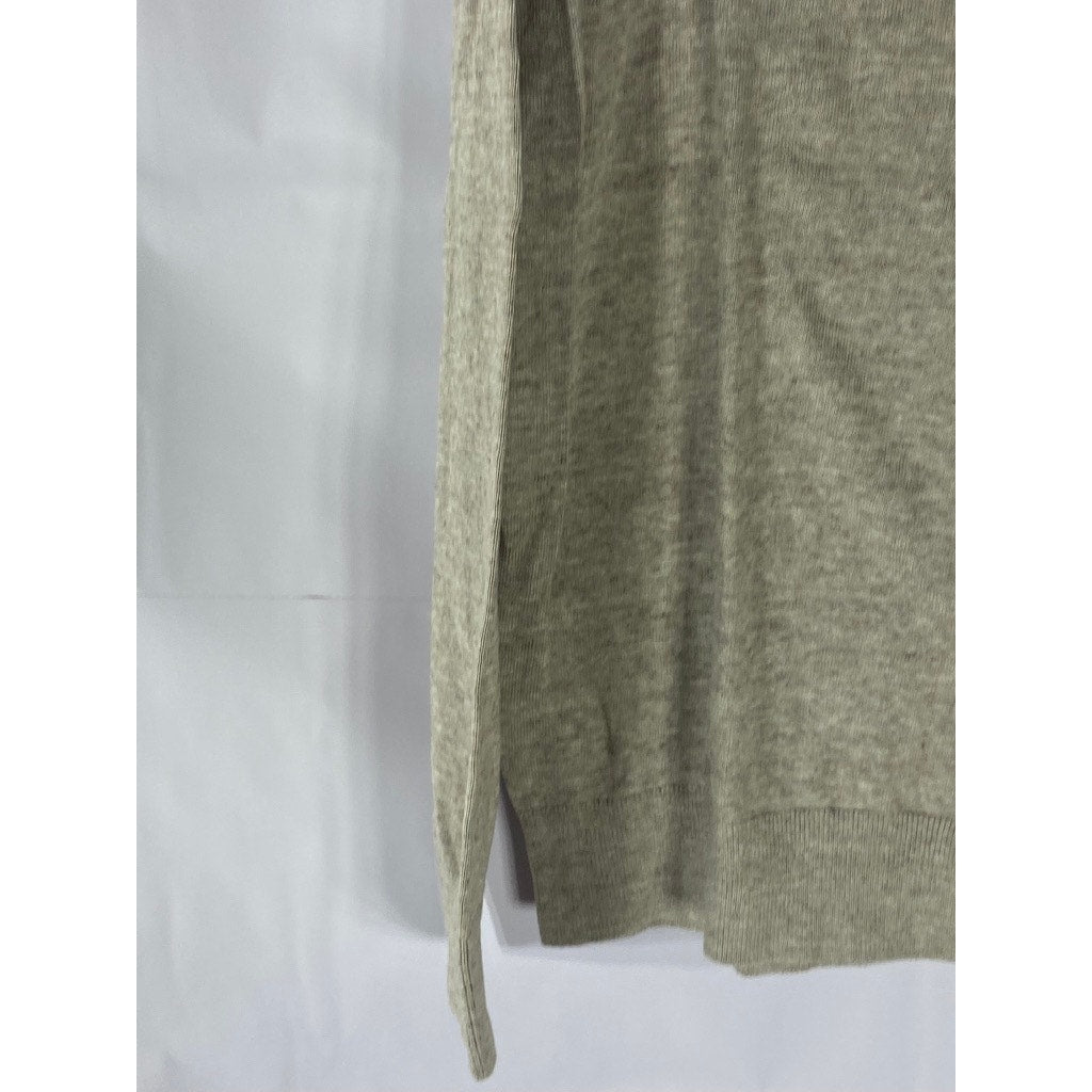 H&M Men's Gray Knit Cotton Crewneck Lightweight Pullover Sweater SZ L