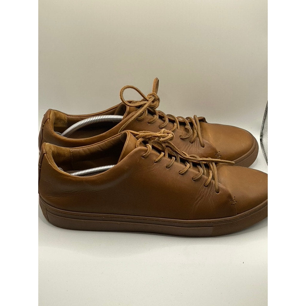 THURSDAY Women's Hickory Vachetta Brown Leather Premier Low-Top Sneakers SZ 5