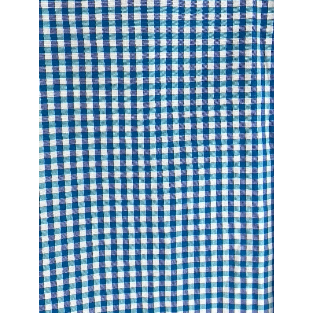 A|X ARMANI EXCHANGE Men's Blue Mini Check Regular-Fit Button-Up Shirt SZ XL
