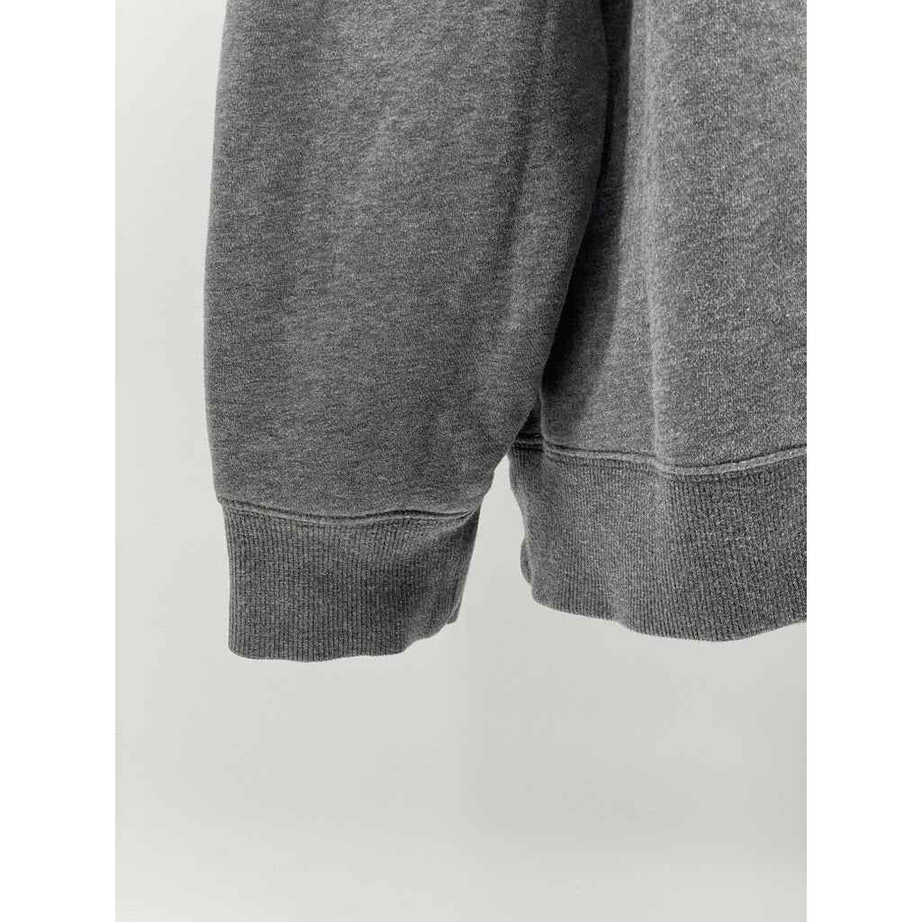 IZOD Men's Charcoal Gray Half Zip Stand Collar Long Sleeve Sweater SZ M