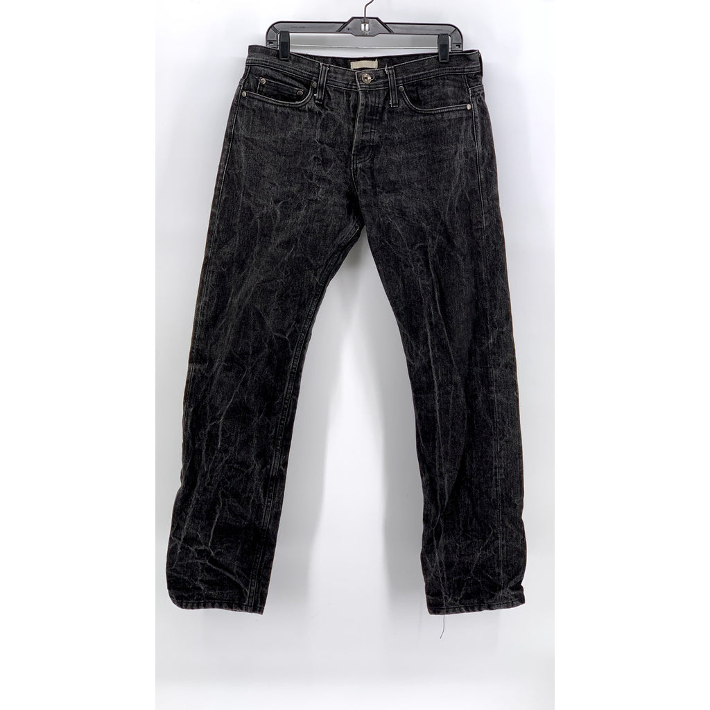 THE UNBRANDED BRAND Men's Black UB204 14.5oz Selvedge Tapered Jeans SZ 34