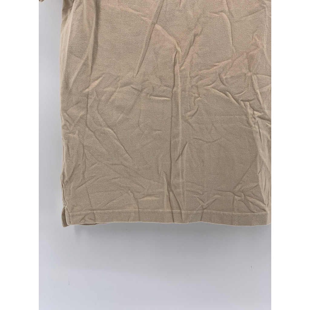 LEVI'S Men's Tan Solid Embroidered Logo Short Sleeve Housemark Polo Shirt SZ M