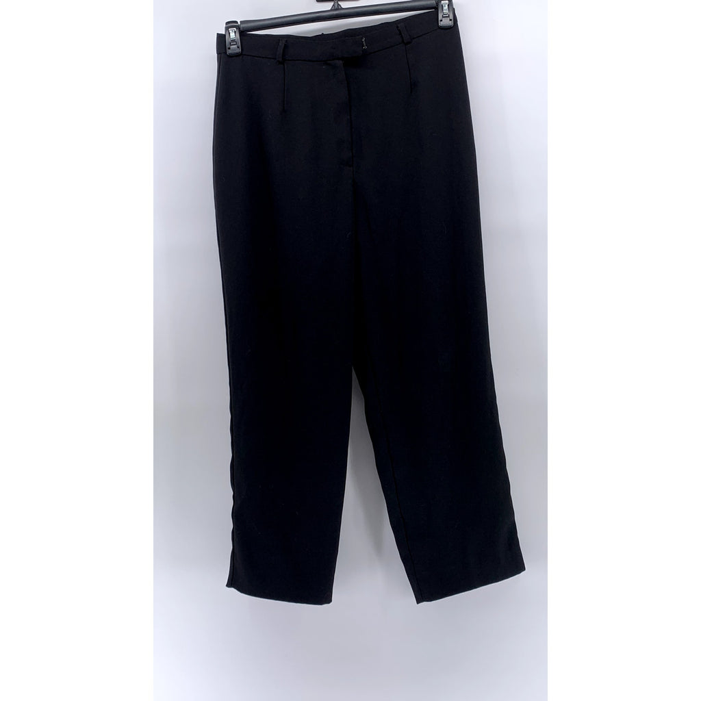 JONATHAN LOGAN Women's Vintage Black Solid Regular-Fit Straight-Leg Pant SZ 14