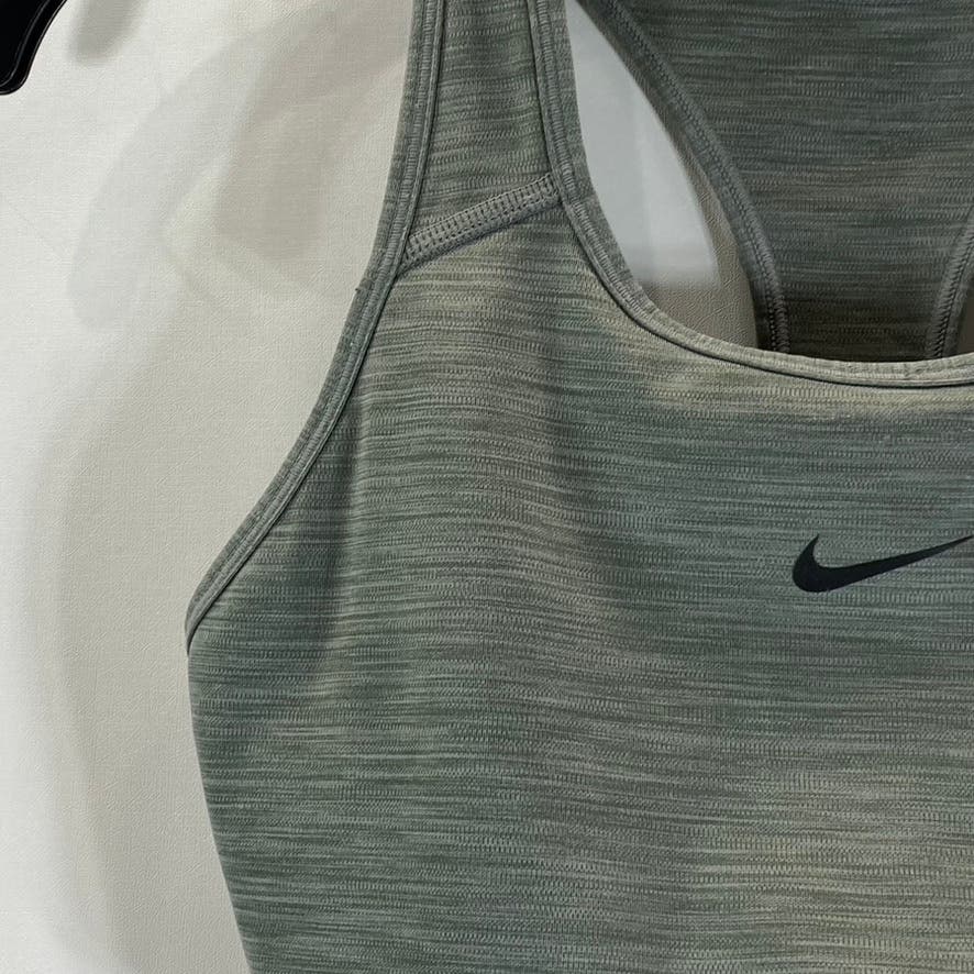 NIKE Women’s Smokegrey Swoosh Dri-FIT Racerback Sports Bra SZ M