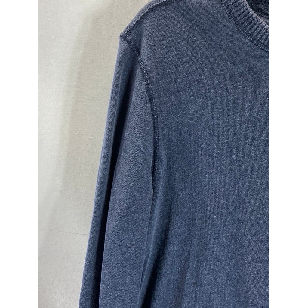 ABERCROMBIE & FITCH Men's Navy Crewneck Long Sleeve Pullover Muscle Sweater SZ L