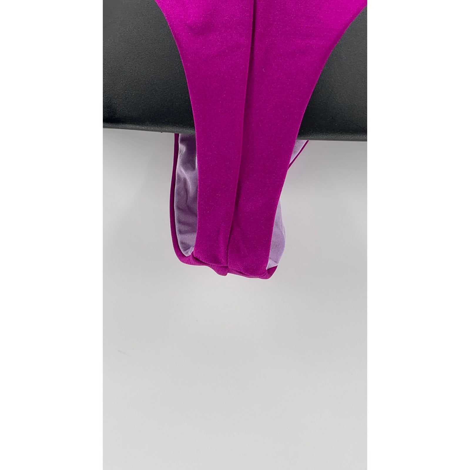 EDGE SWIM Women's Magenta Solid High-Waist V-Cut Bikini Bottoms SZ S
