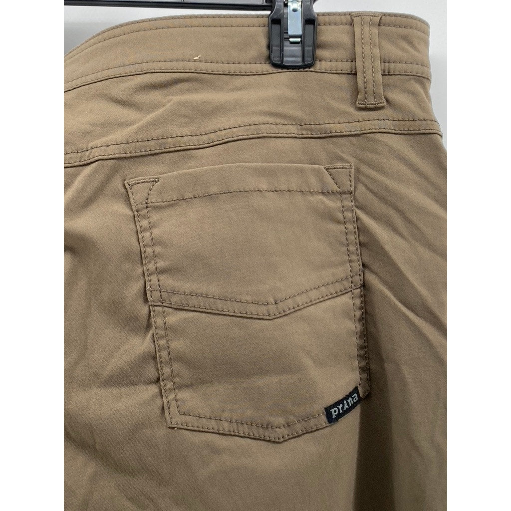 PRANA Men's Light Brown Slim-Fit Straight-Leg Casual Pant SZ 38X32