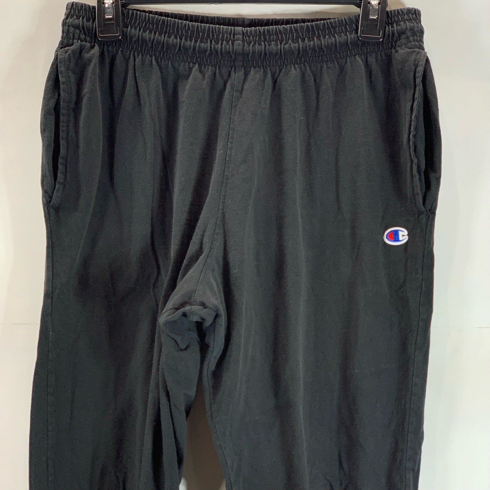 CHAMPION Men's Black Solid Drawstring Pull-On Jogger Pants SZ S