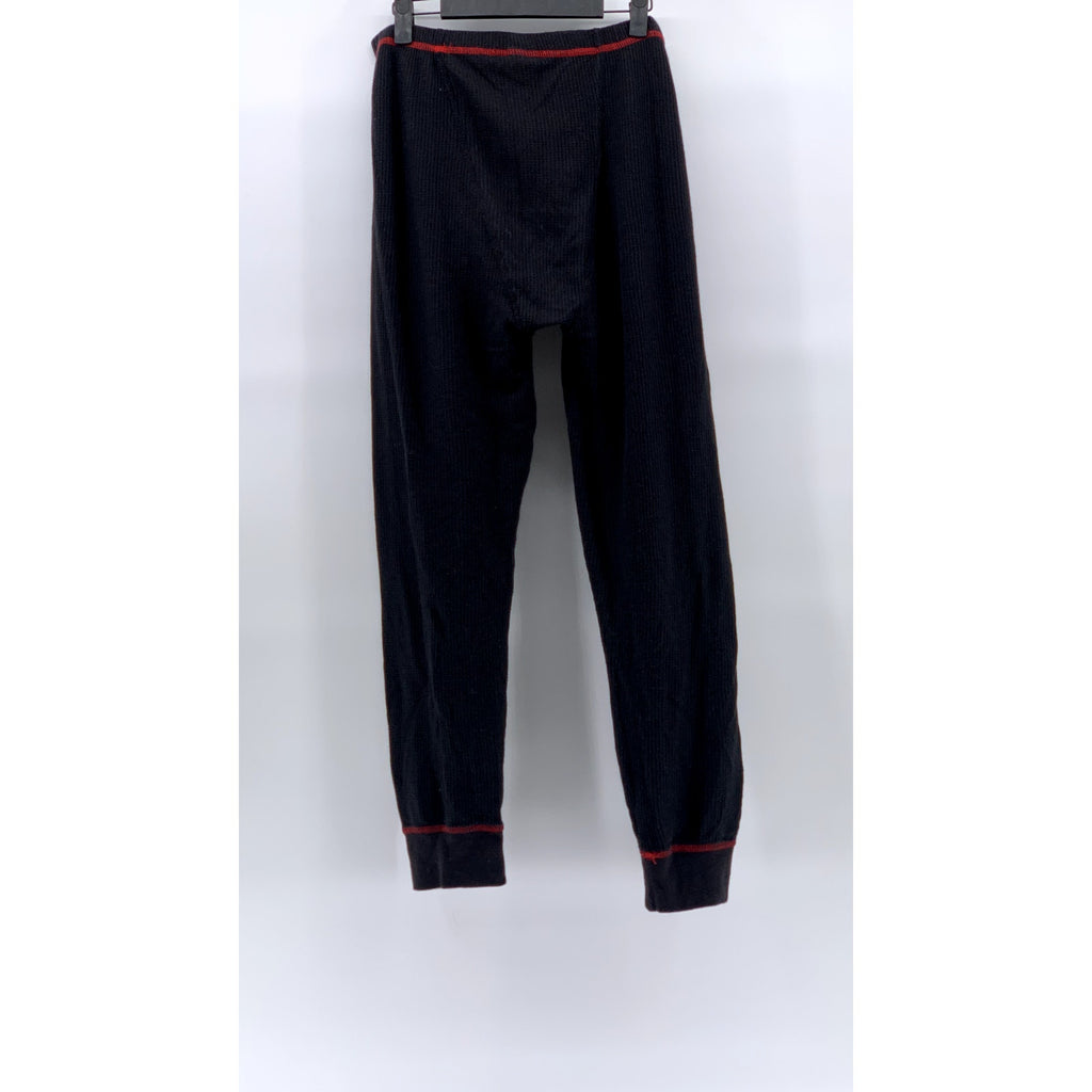 UMBRO Men's Black-Red Thermal Pull-On Underlayer Long Johns SZ L
