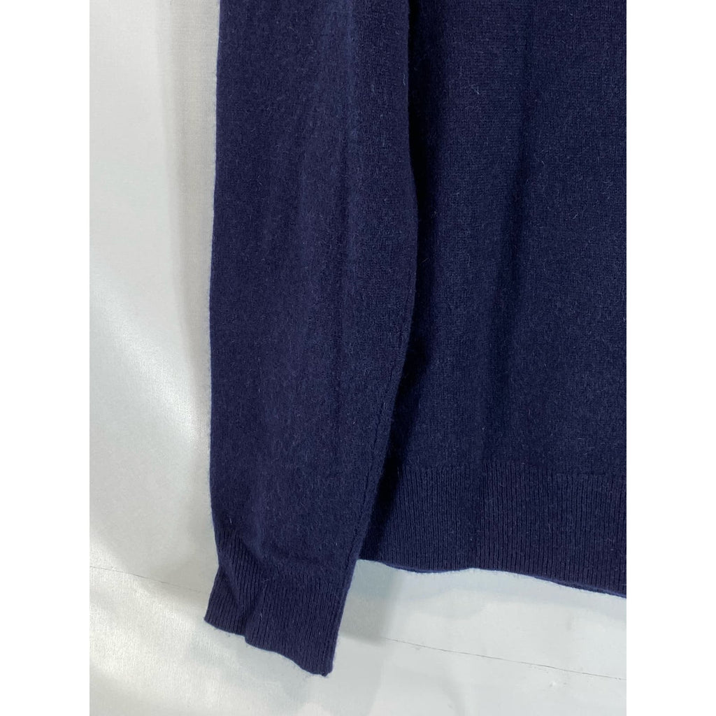 THE MEN'S STORE BLOOMINGDALES Men's Navy V-Neck Cashmere Pullover Sweater SZ L