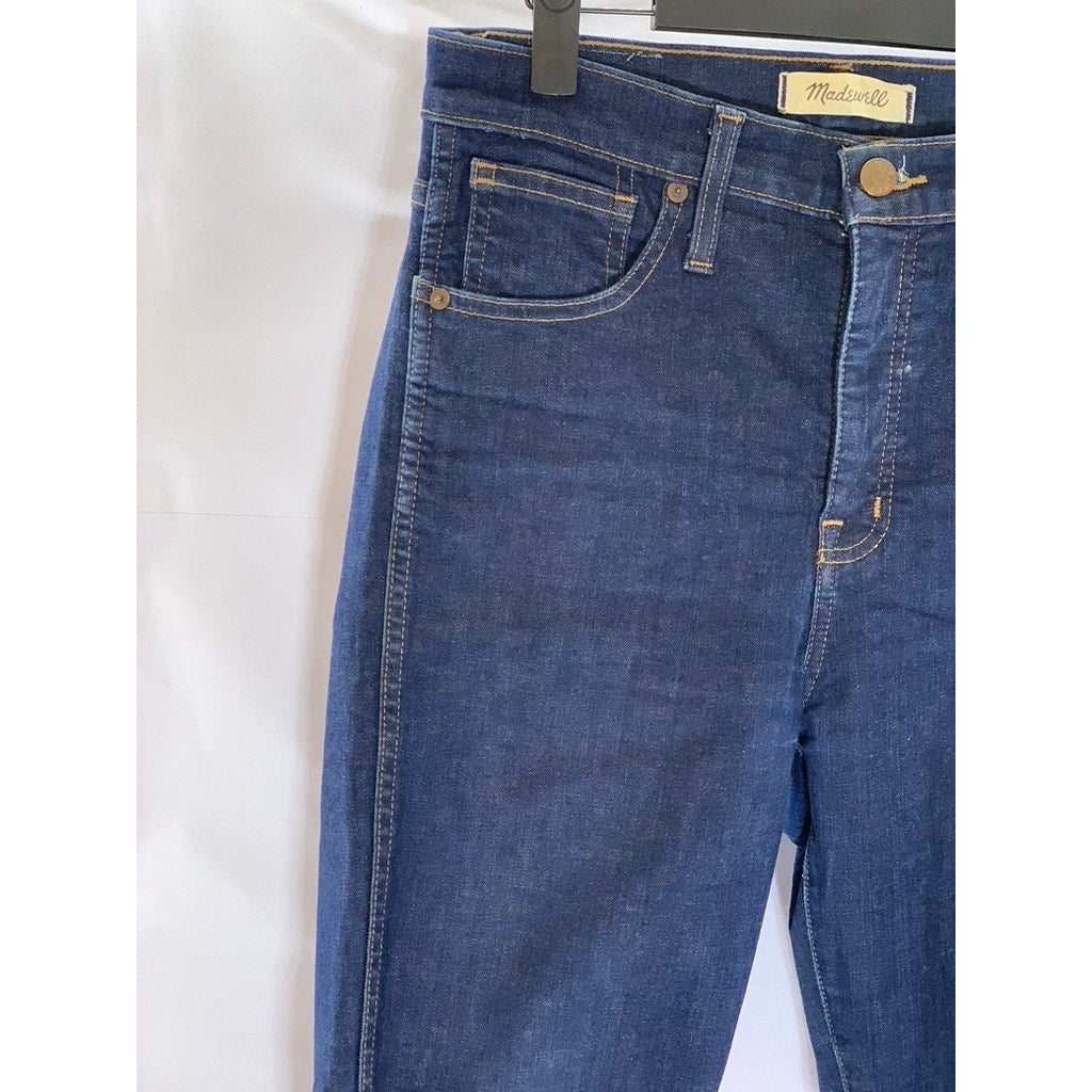 MADEWELL Women's Dark Navy 10" High-Rise Skinny Denim Five-Pocket Jean SZ 28