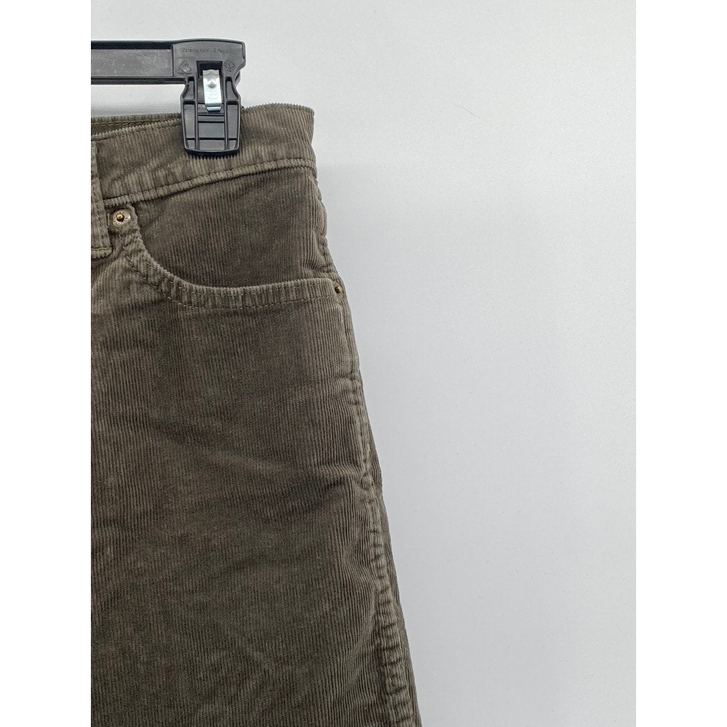 GAP Women's Deep Depth Green Corduroy Vintage Slim High-Rise Pant SZ 28/6